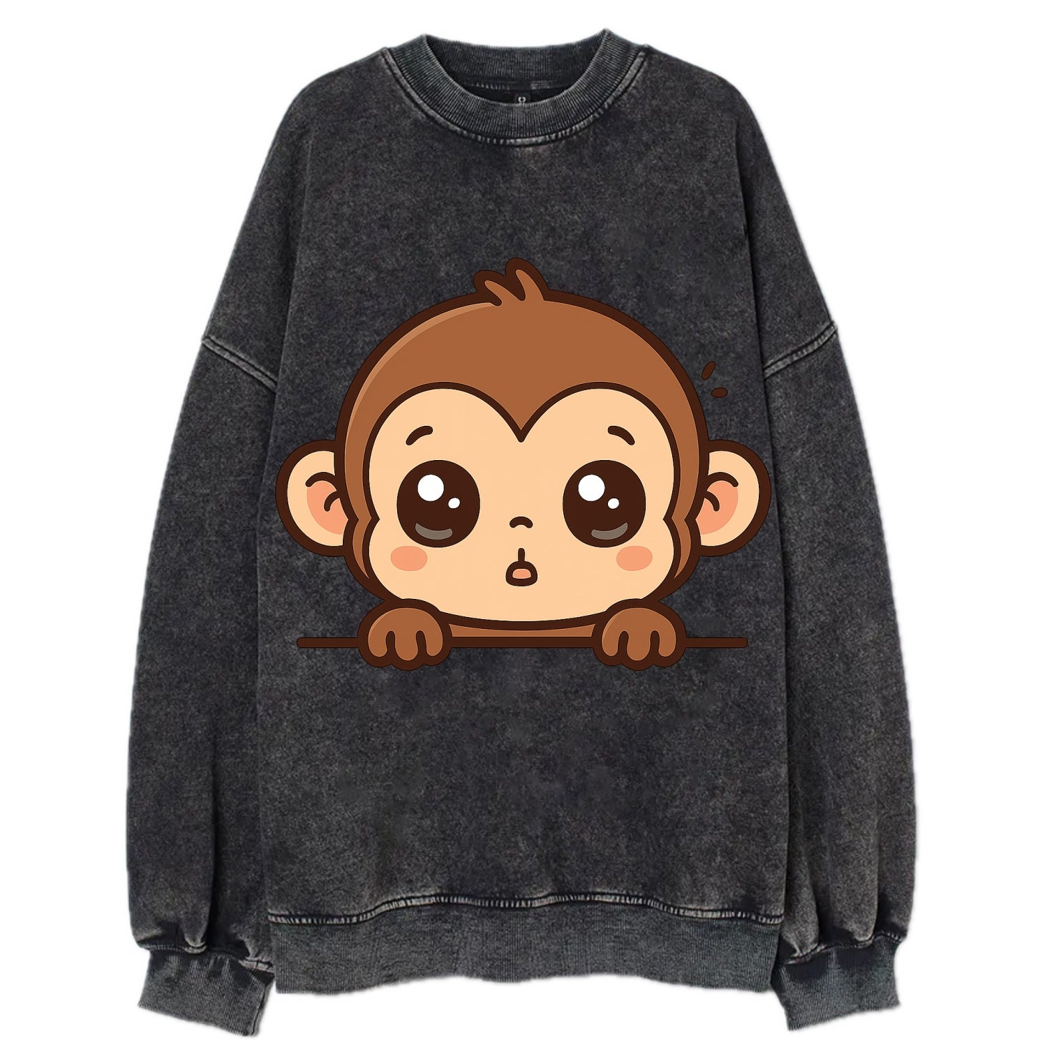 Baby Monkey  - Vintage Sweatshirt - Black
