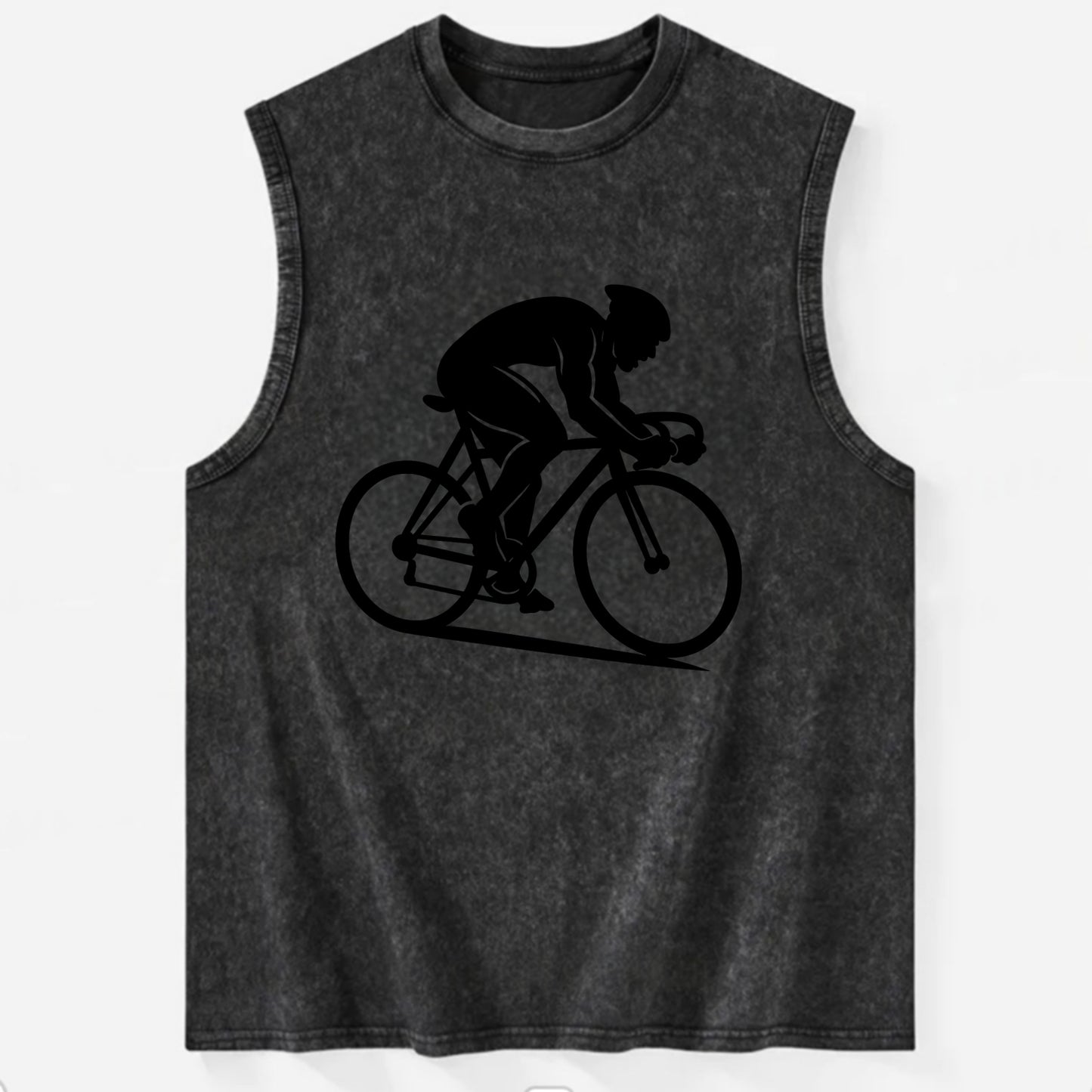 Sprint cyclist racing stance - Vintage Washed Tank - Black
