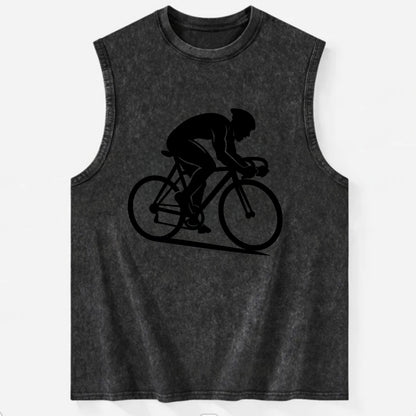 Sprint cyclist racing stance - Vintage Washed Tank - Black