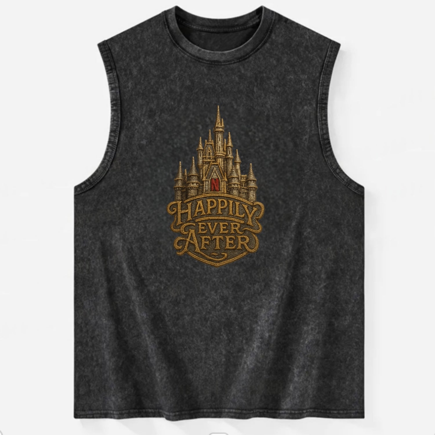 Happily Ever After  - Vintage Washed Tank - Black
