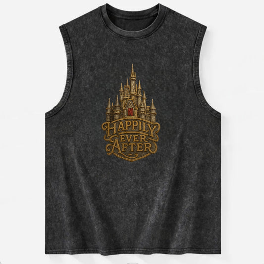 Happily Ever After  - Vintage Washed Tank - Black