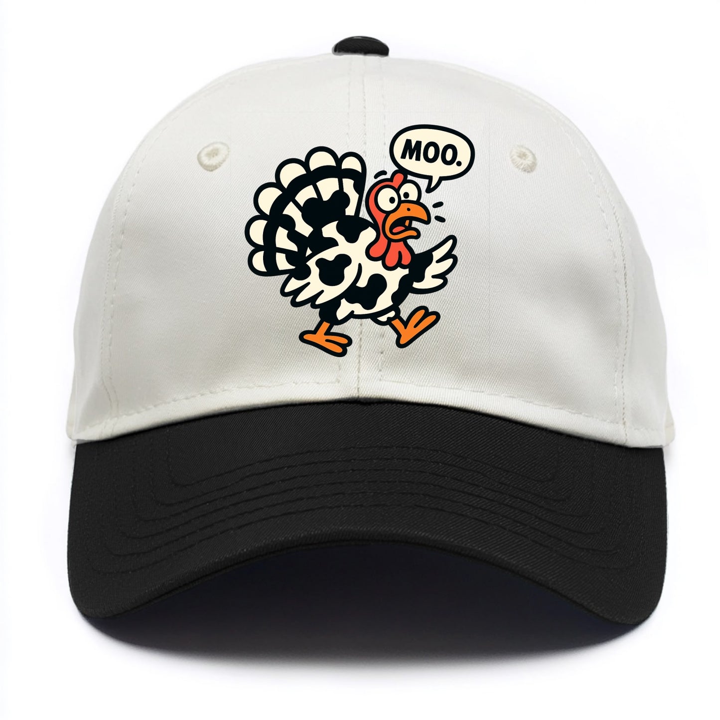 Mooing Turkey - Two Tone Cap - Black