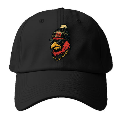 Louisville Cardinal wearing Louisville beanie with L patch - Baseball Cap - Black
