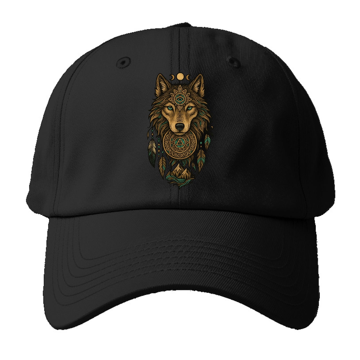 Tattoo Wolf Flash  - Baseball Cap - Black