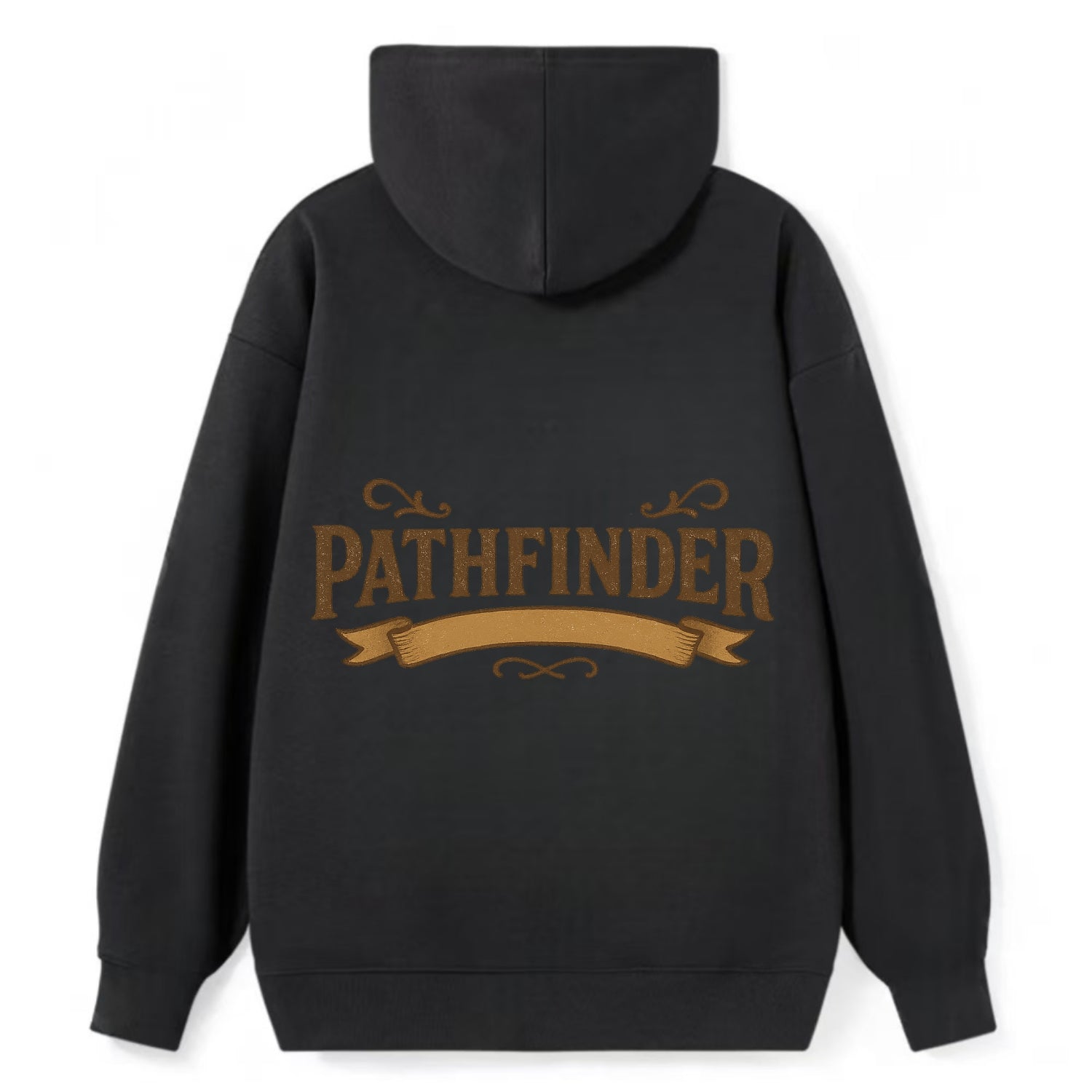 Bold typography design - "PATHFINDER" - finding the way, leading others - Classic Pullover Hoodie - Black