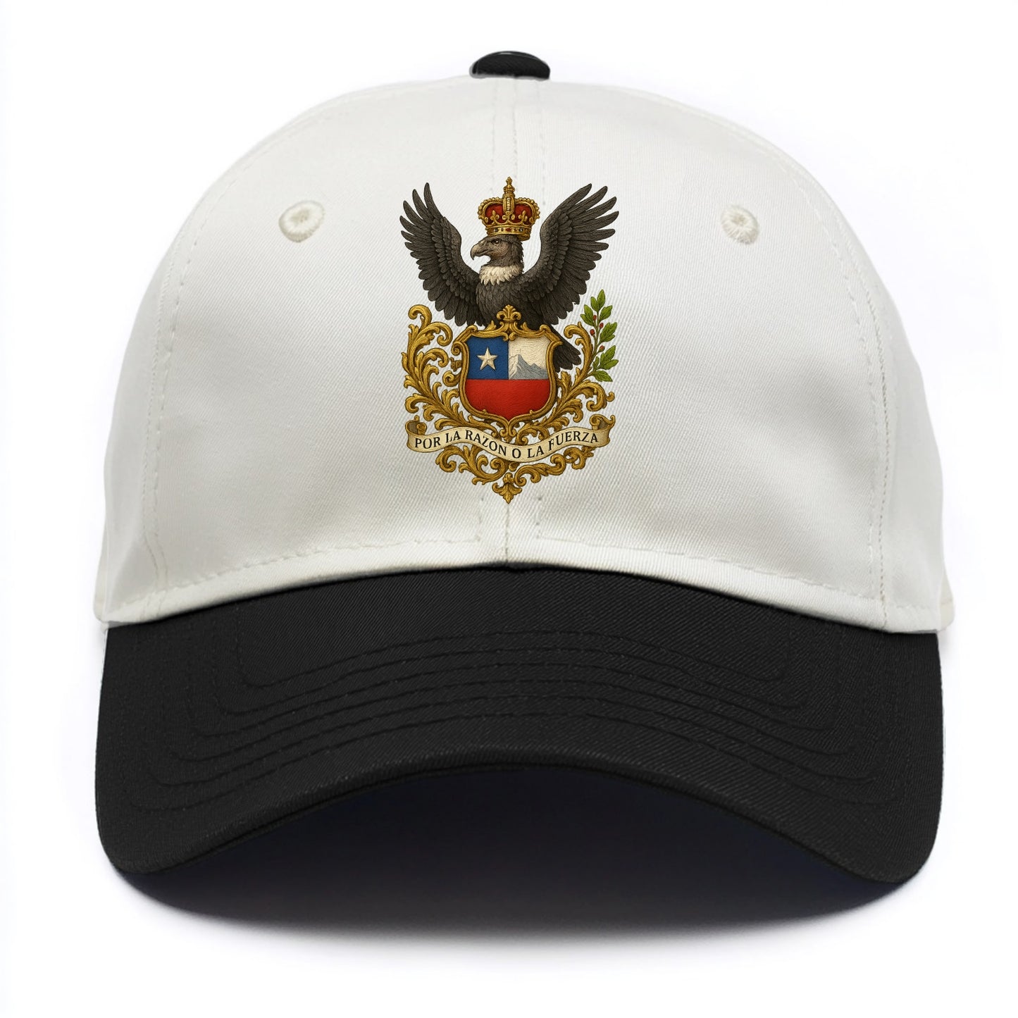 Chile Andean Condor Emblem  - Two Tone Cap - Black
