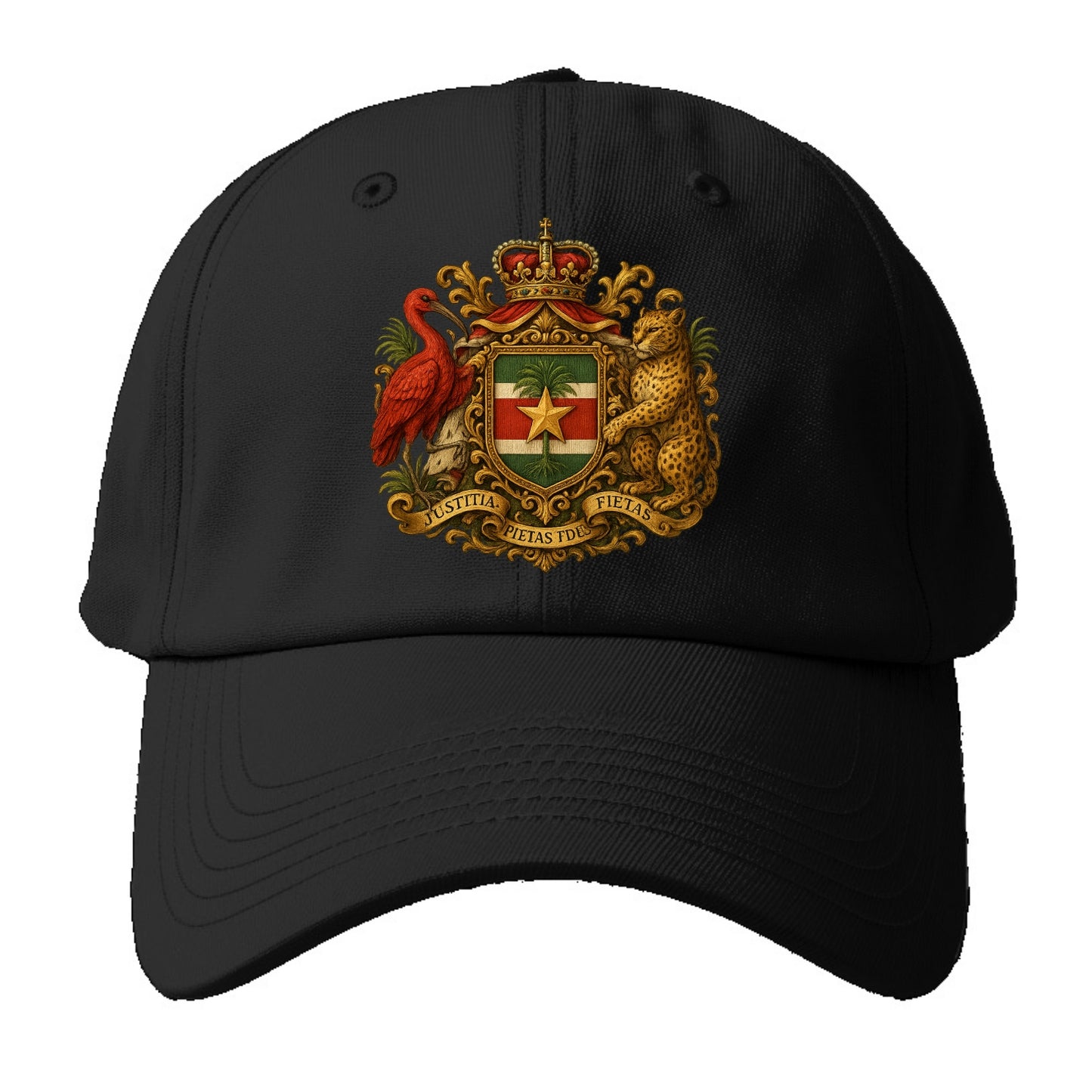 Suriname Star Emblem  - Baseball Cap For Big Heads - Black