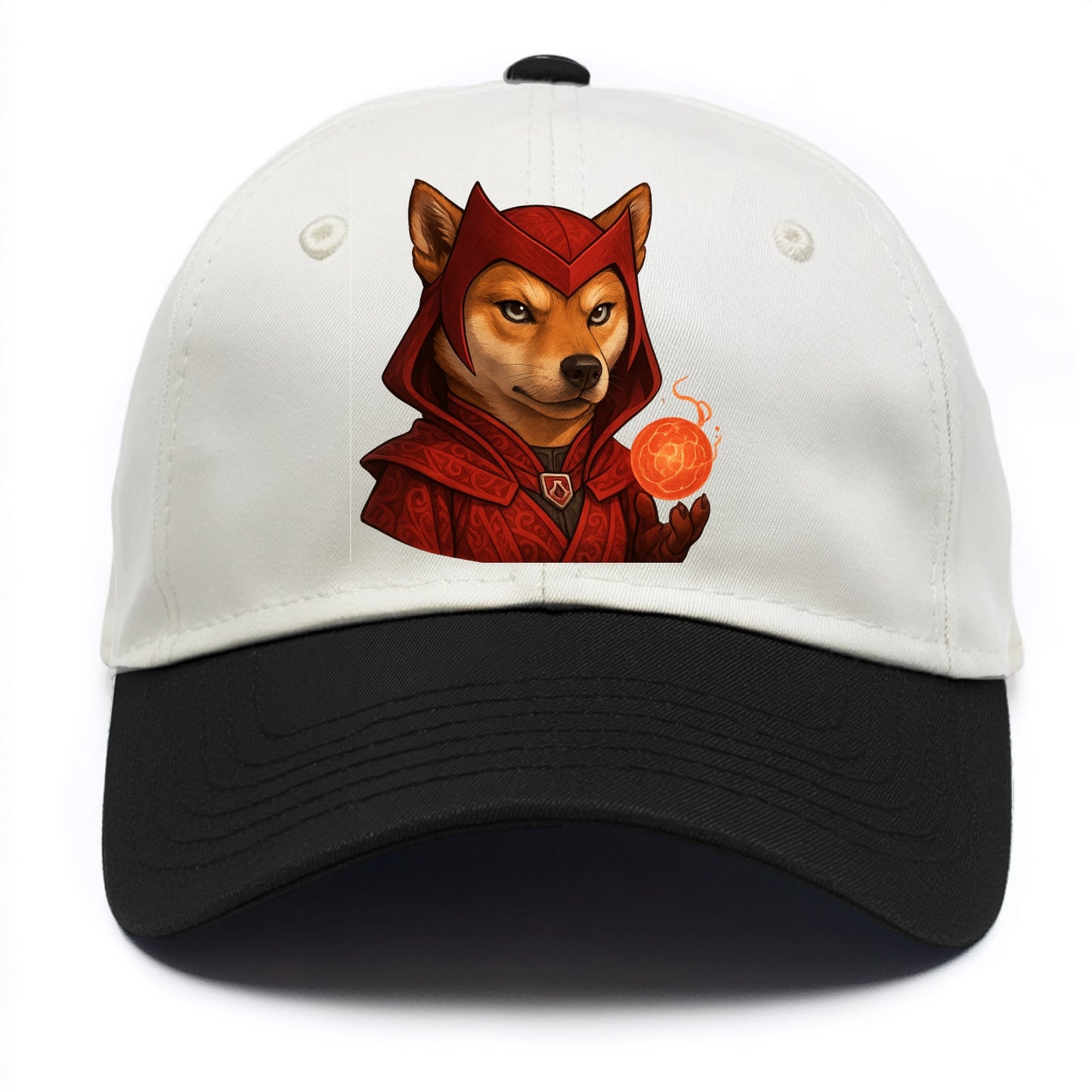 Shiba Inu Scarlet Witch  - Two Tone Cap - Black