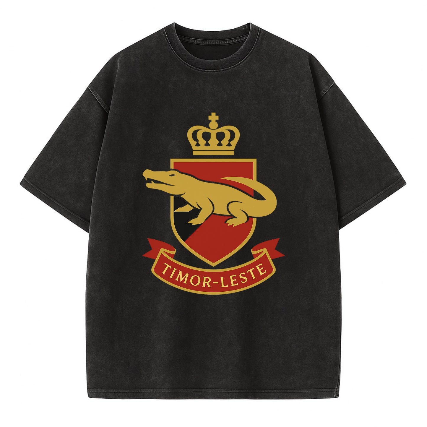Timor-Leste Royal Logo  - Vintage T-shirt - Black