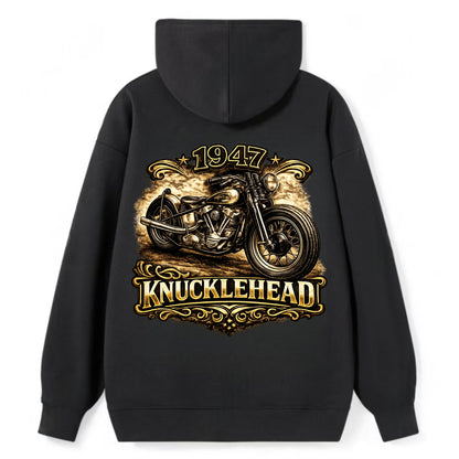 1947 Knucklehead Bobber - Classic Pullover Hoodie - Black