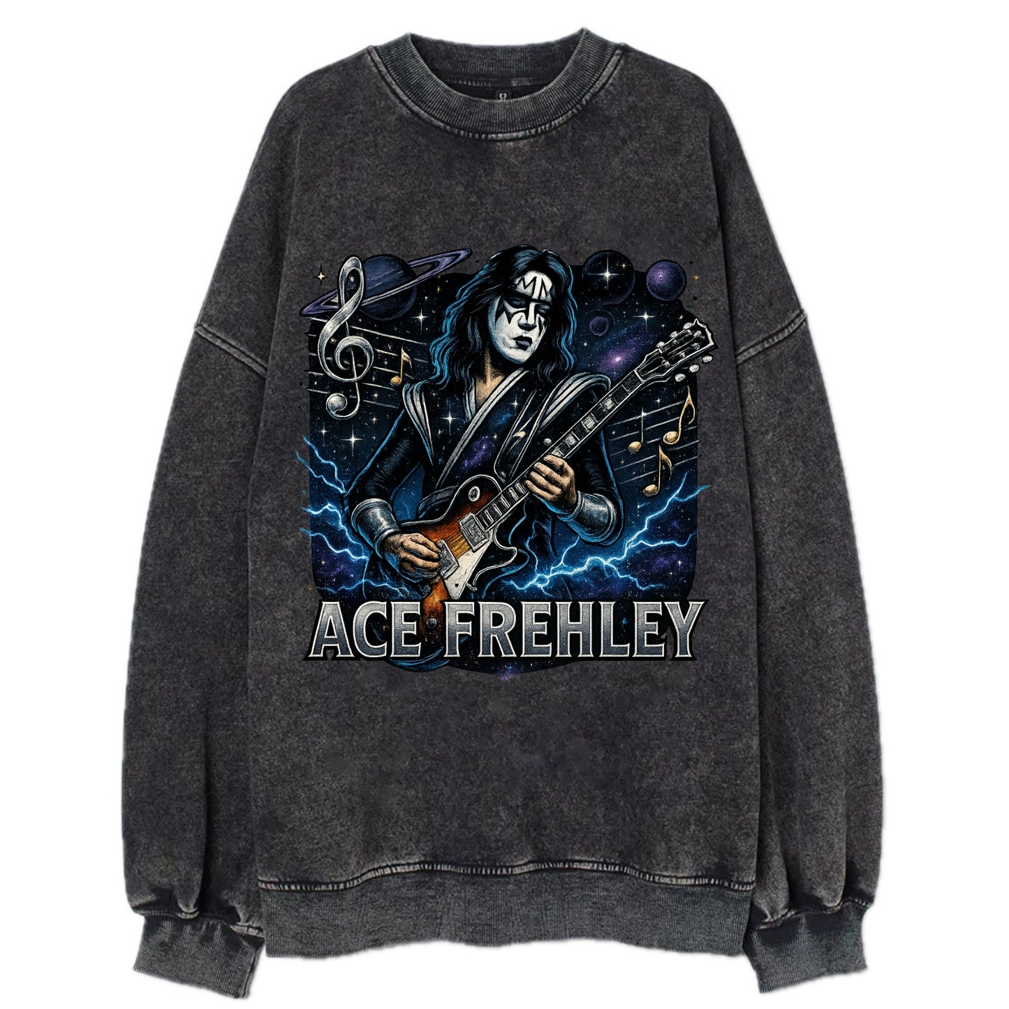 Ace Musical Cosmos - Vintage Sweatshirt - Black