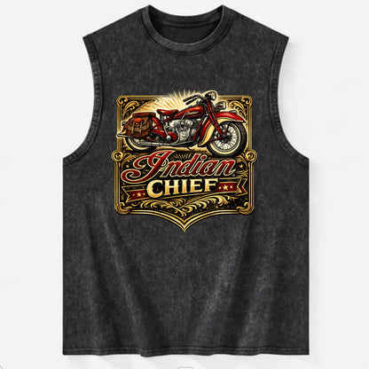 Classic Indian Chief - Vintage Washed Tank - Black