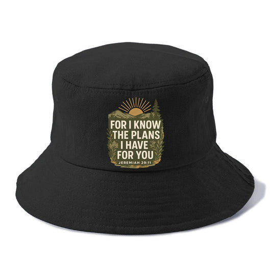 Jeremiah 29:11 Sunrise - Bucket Hat - Black