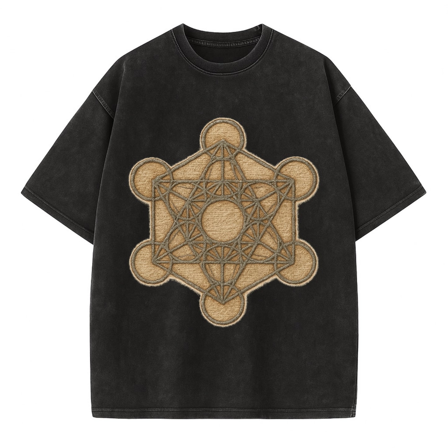 Metatron's Cube  - Vintage T-shirt - Black