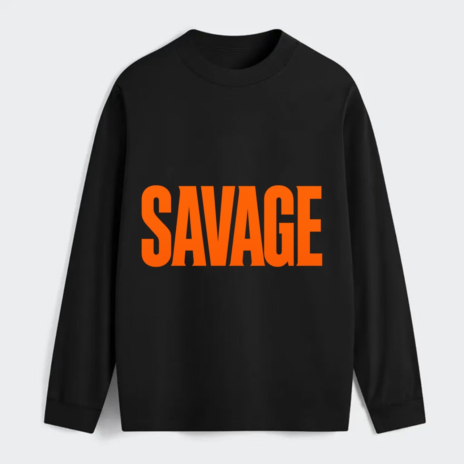 Bold typography design - "SAVAGE" - fierce attitude, taking no prisoners - Classic Long Sleeve Shirt - Black