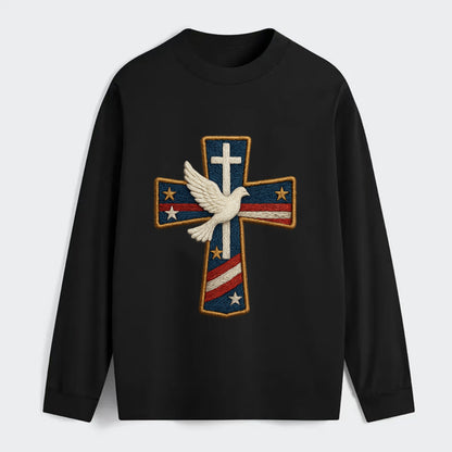 Dove and Cross  - Classic Long Sleeve Shirt - Black