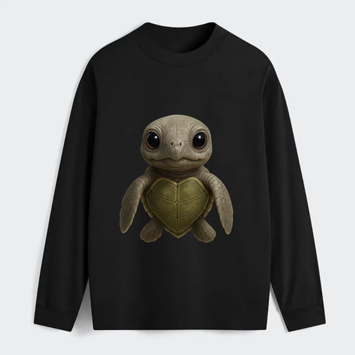 Baby Olive Ridley Turtle - olive green shell, heart-shaped carapace, - Classic Long Sleeve Shirt