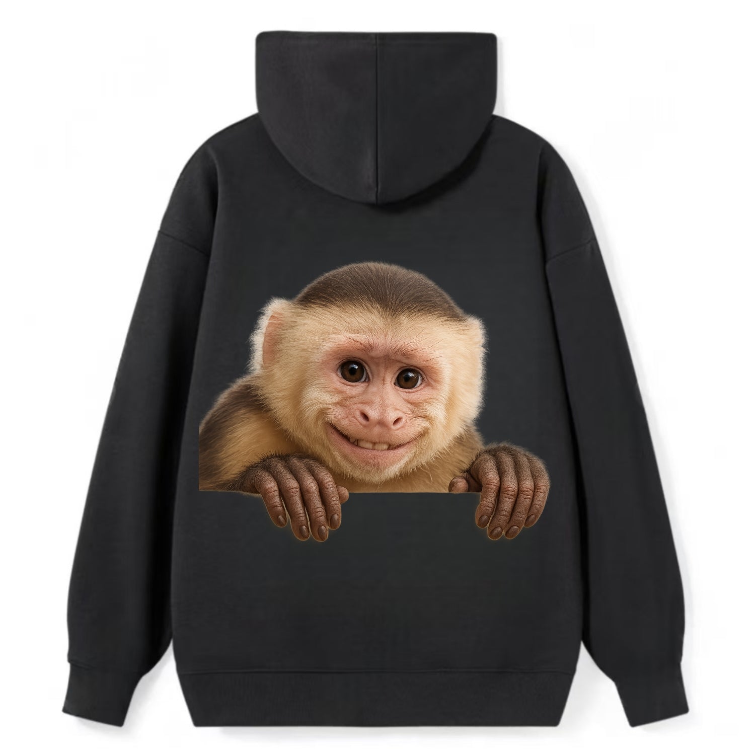 Capuchin Monkey  - Classic Pullover Hoodie - Black
