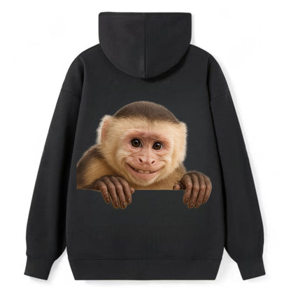 Capuchin Monkey  - Classic Pullover Hoodie - Black