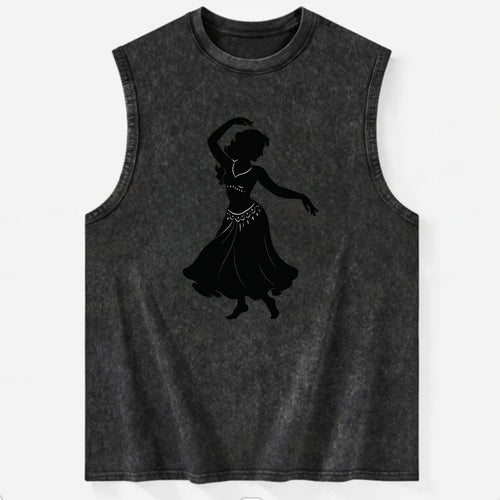 Belly dancer graceful gesture - Vintage Washed Tank