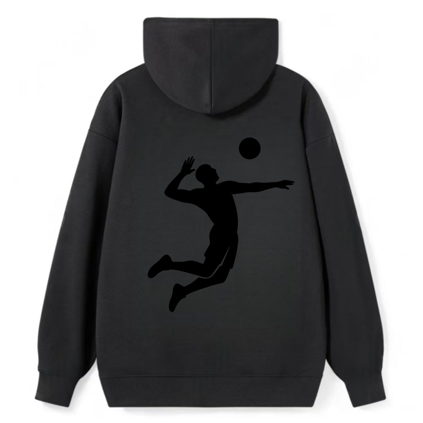 Volleyball player spiking ball - Classic Pullover Hoodie - Black