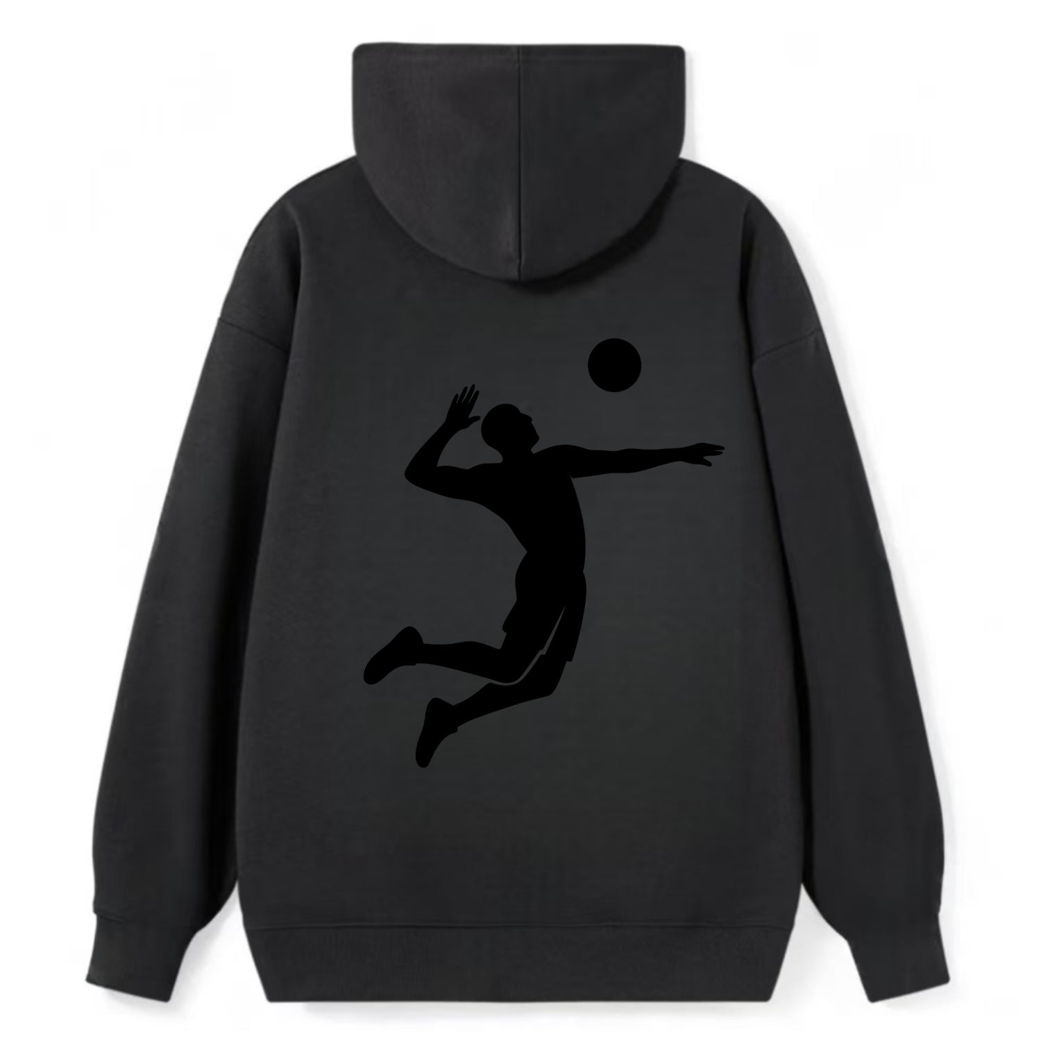 Volleyball player spiking ball - Classic Pullover Hoodie - Black