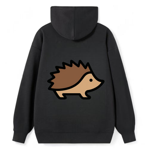 Hedgehog - Brown spiky back flat side profile - Classic Pullover Hoodie