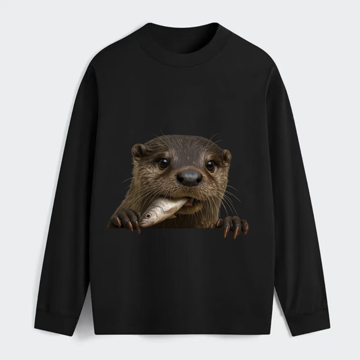 River Otter  - Classic Long Sleeve Shirt - Black