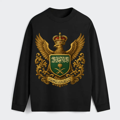 Saudi Arabia Heritage Badge - Classic Long Sleeve Shirt - Black