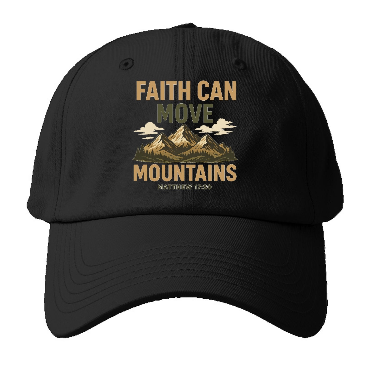Matthew 17:20 Mountains - Baseball Cap - Black