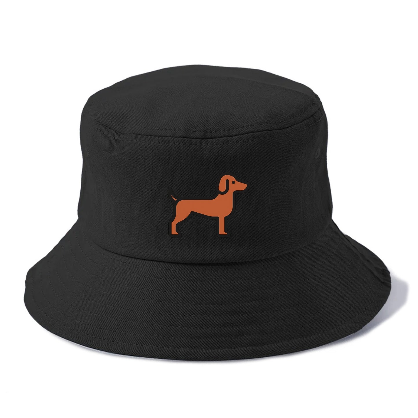 Vizsla - Rust colored flat side profile - Bucket Hat - Black
