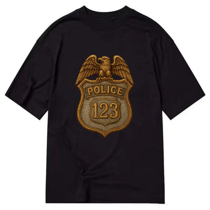 Police Badge  - Classic T-shirt - Black