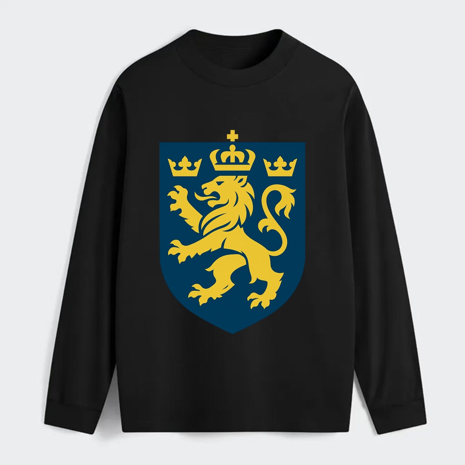 Sweden Three Crowns Emblem - Classic Long Sleeve Shirt - Black