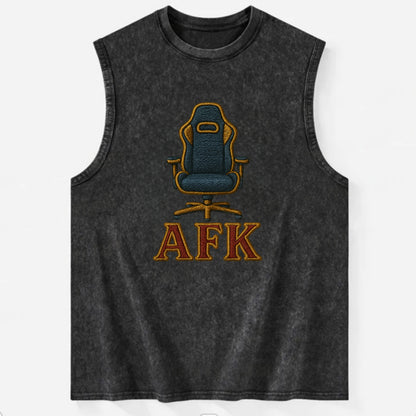 AFK   - Vintage Washed Tank - Black