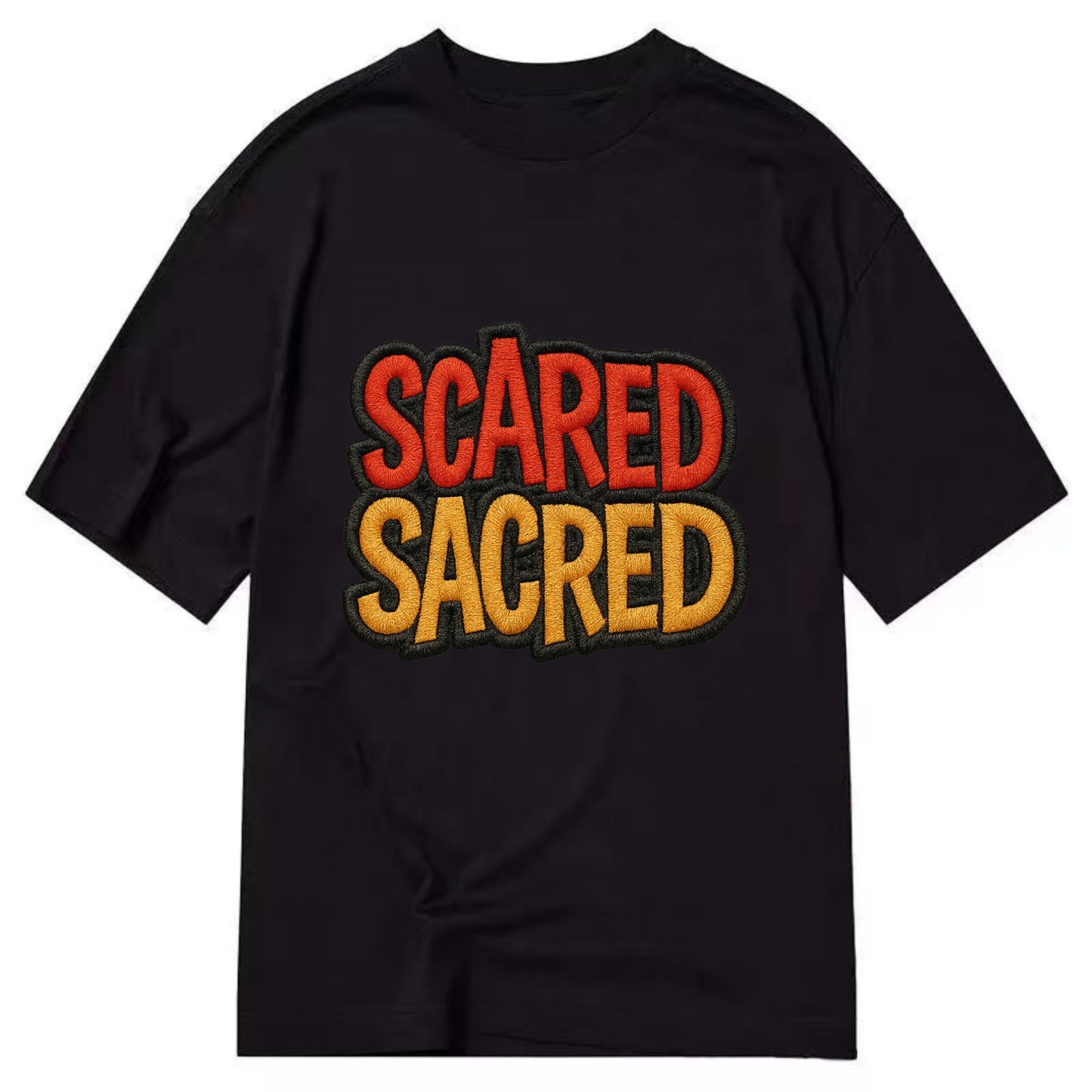 SCARED;SACRED JOURNEY Spiritual Purple Hat - Classic T-shirt - Black