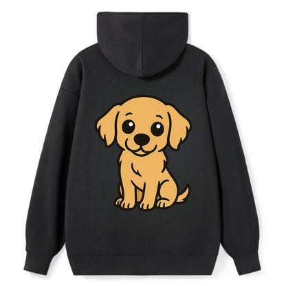 Golden Retriever - Head tilt curious pose - Classic Pullover Hoodie - Black