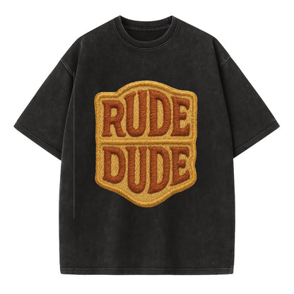 RUDE;DUDE ENERGY Surf Green Trucker - Vintage T-shirt - Black