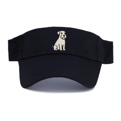 Sealyham Terrier White Sitting Pose Visor - Black