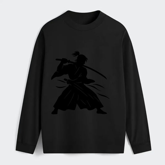 Japanese samurai sword draw - Classic Long Sleeve Shirt - Black