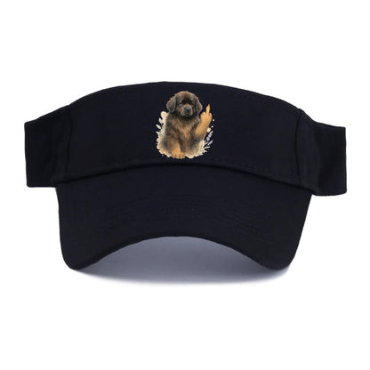 Newfoundland fluffy bear-like with webbed paws, massive gentle paw up - Visor - Black