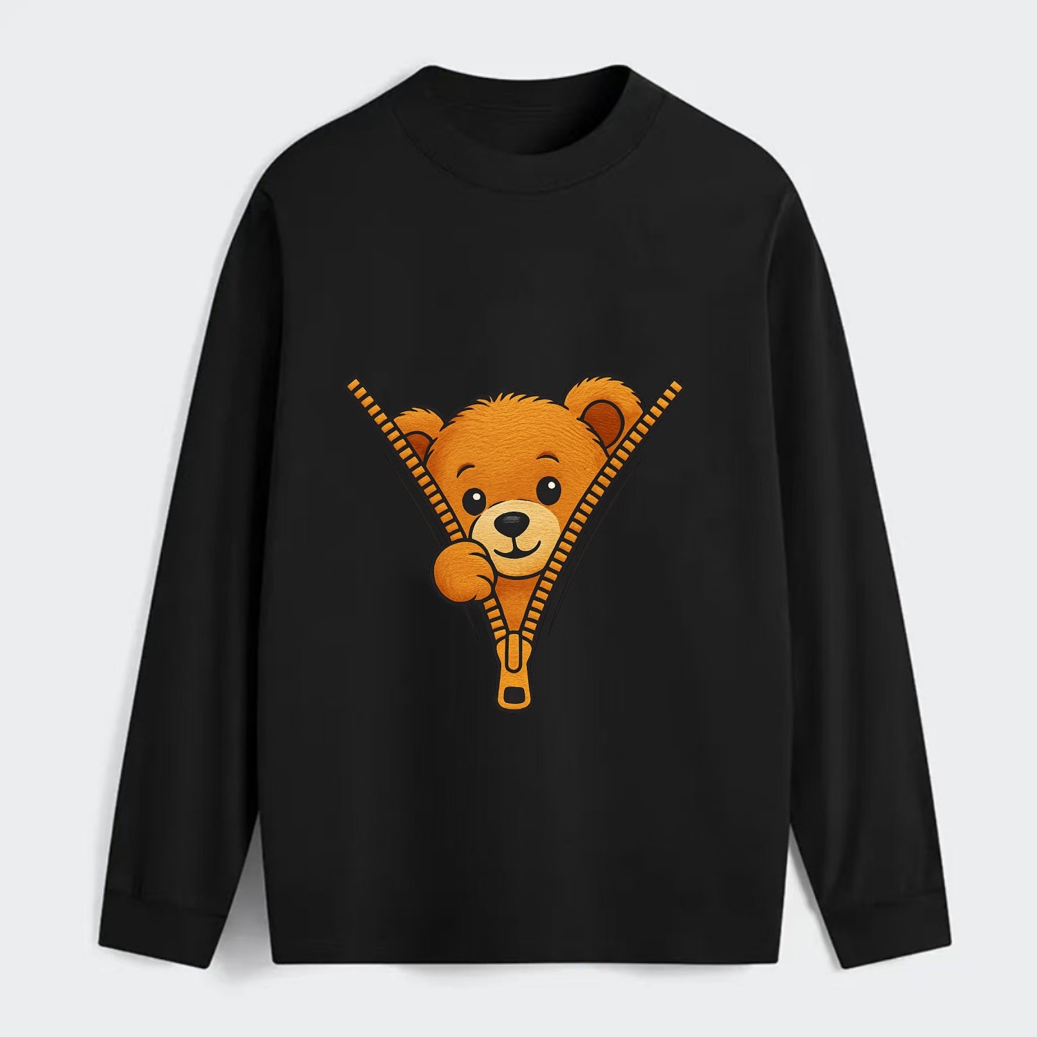 zipper bear - Classic Long Sleeve Shirt - Black