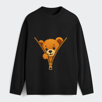 zipper bear - Classic Long Sleeve Shirt - Black