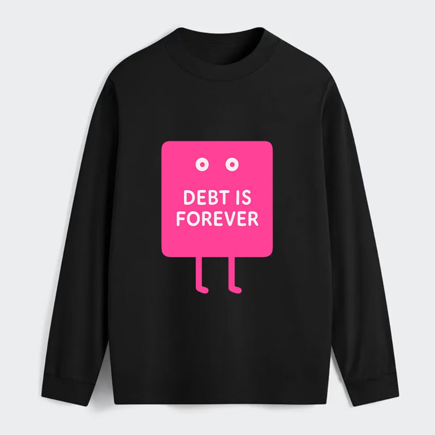 DEBT IS FOREVER | Immortal credit card - Classic Long Sleeve Shirt - Black