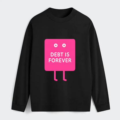DEBT IS FOREVER | Immortal credit card - Classic Long Sleeve Shirt - Black