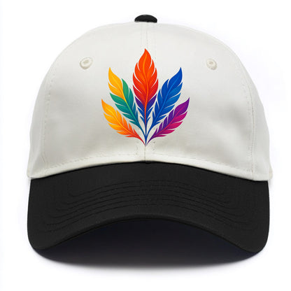 Phoenix Feathers - Each feather a differ - Two Tone Cap - Black