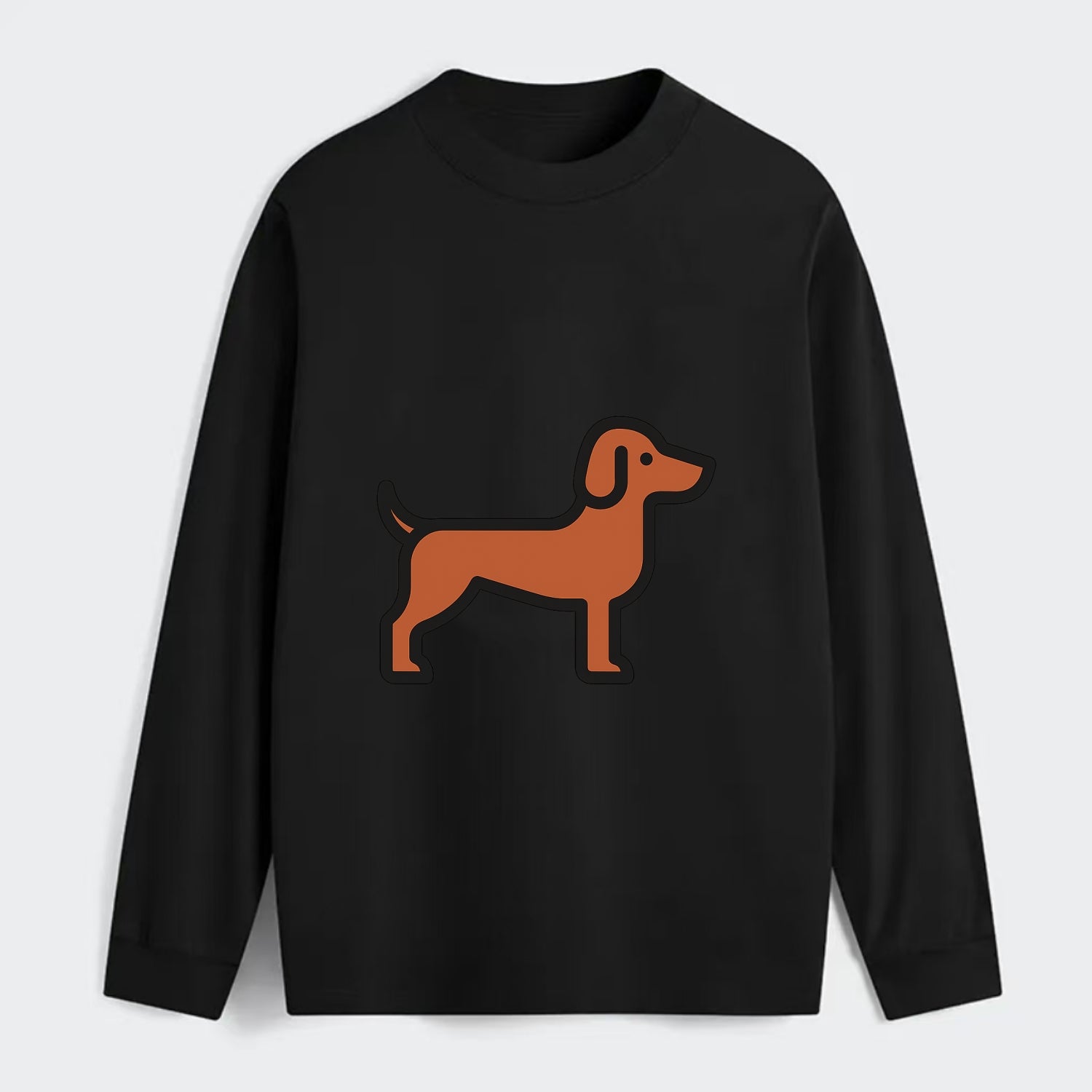 Vizsla - Rust colored flat side profile - Classic Long Sleeve Shirt - Black