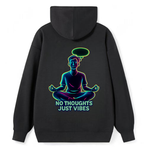 Peaceful floating figure with empty thought bubble - no thoughts just - Classic Pullover Hoodie