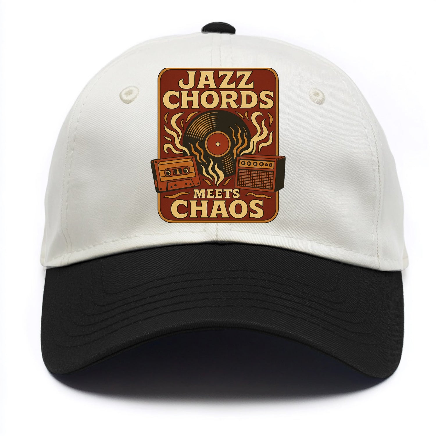 Jazz chords with hyperpop energy - "Jazz Meets Chaos" - unexpected fusion - Two Tone Cap - Black