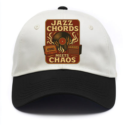 Jazz chords with hyperpop energy - "Jazz Meets Chaos" - unexpected fusion - Two Tone Cap - Black
