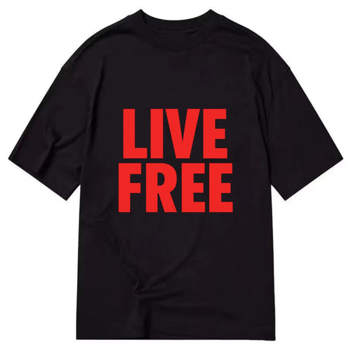 Bold typography design - LIVE FREE - unrestricted living - Classic T-shirt
